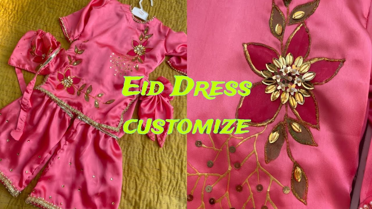 Hand Embellished Kids Dress | Short Silk Baby Girl Dress | Custom Made | Price 2000