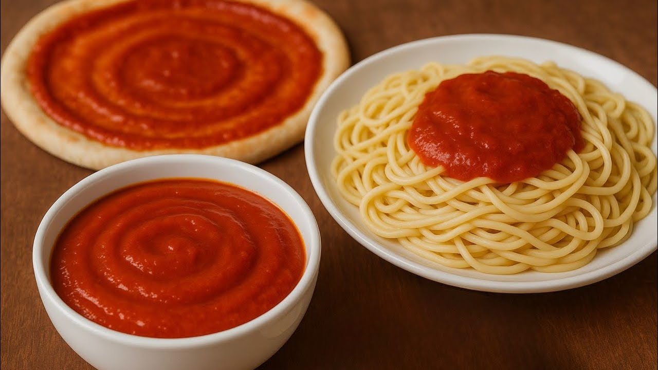 Secret to the Best Tomato Sauce Ever! One Sauce for Everything – Pizza, Pasta & More! 🍅
