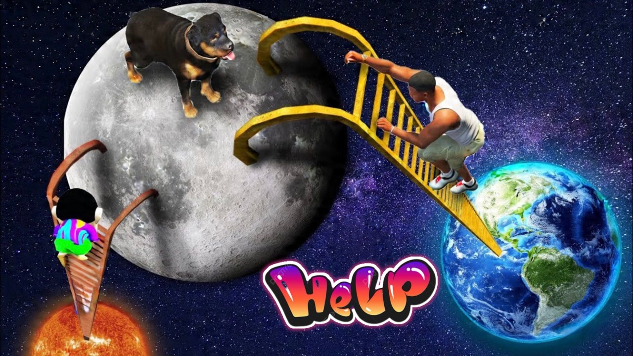 Shinchan And Franklin Go to Ladder To Heaven 
