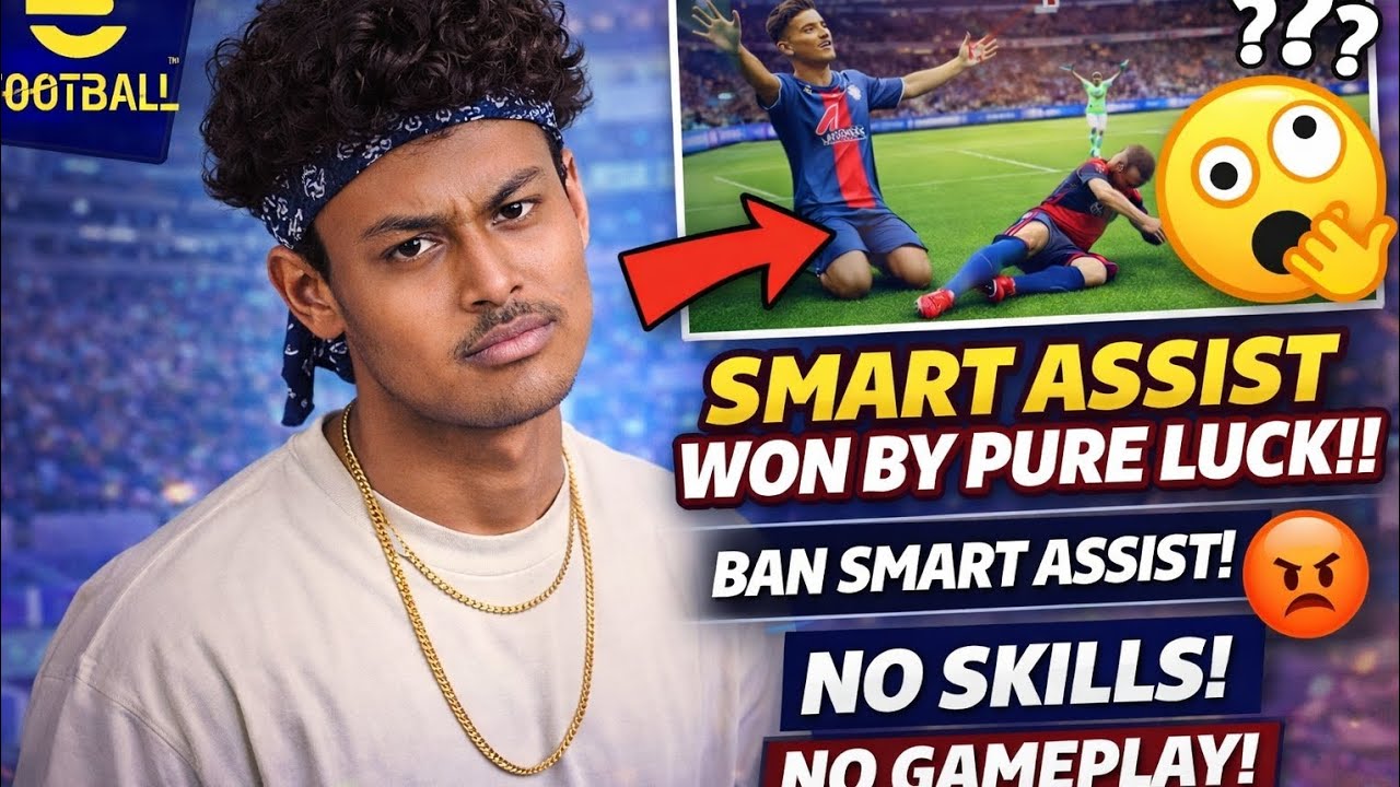 Smart Assist Opponent Won By Pure Luck No Skills No Gameplay Ban Smart Assist 🤬 | eFootball 