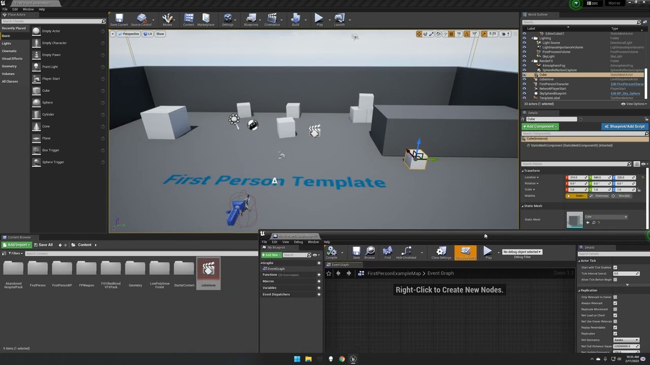 Triggering an animated sequence UE4