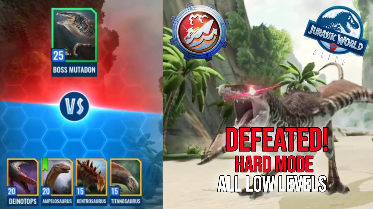 Defeating Mutadon Level 25 on HARD MODE with Low Levels | JWA Isle of Trials Season 2