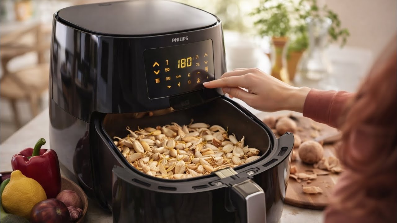 How to peel garlic smart air fryer/1 क लहसुन को 2 मिनट में छिलका निकालने की आसान तरीका,😲 बहुत ही इजी