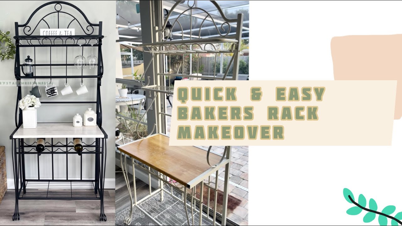 Bakers rack Makeover | Simple | Spray paint