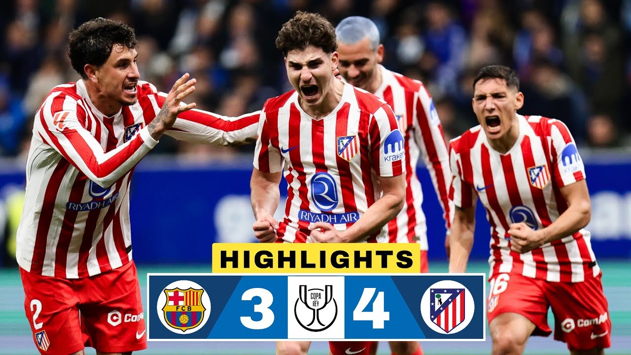 Barcelona vs Atl&eacute;tico Madrid 3-0 (Agg. 3-4) Highlights | Marc Bernal Goal | Copa del Rey R&eacute;sumen 