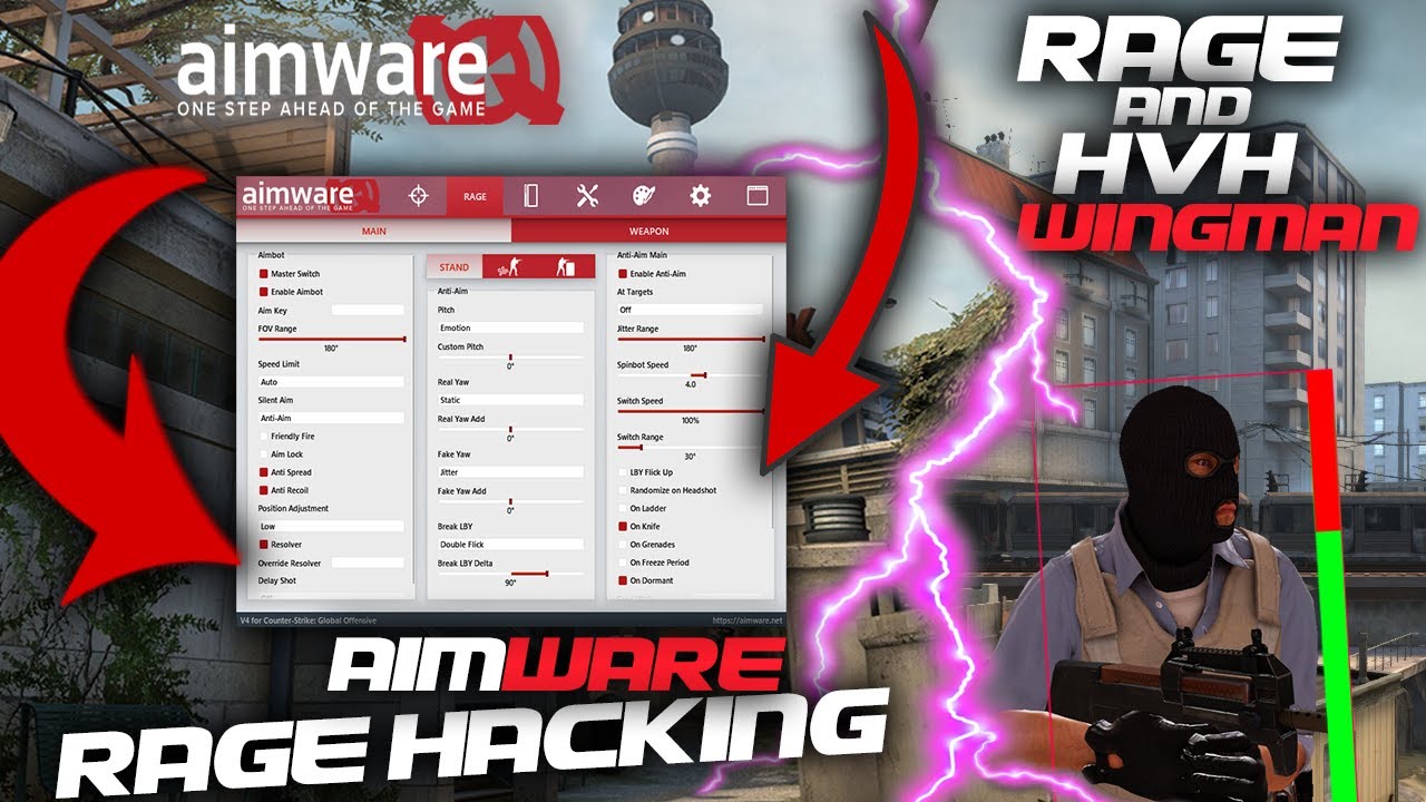 CS:GO RAGE Hacking | HVH WITH AIMWARE VS PASTES!! (HACK VS HACK!)
