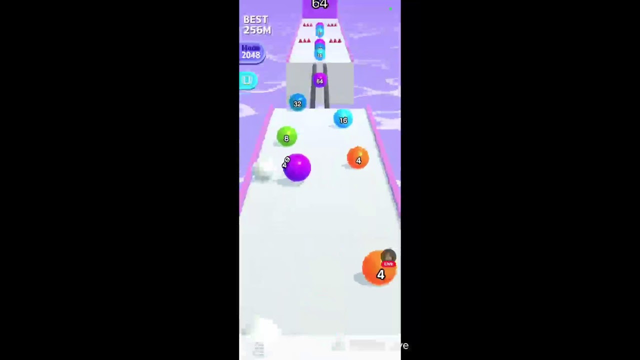 ball run 2048 part 3 #live​ #shorts​ #shortsfeed​ #virallive​ #viralballrun​ #short​