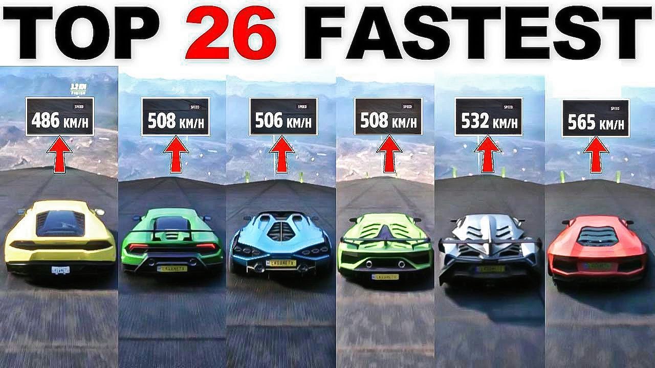 Top 26 Fastest LAMBORGHINI Cars in Forza Horizon 5 (2023 Update)