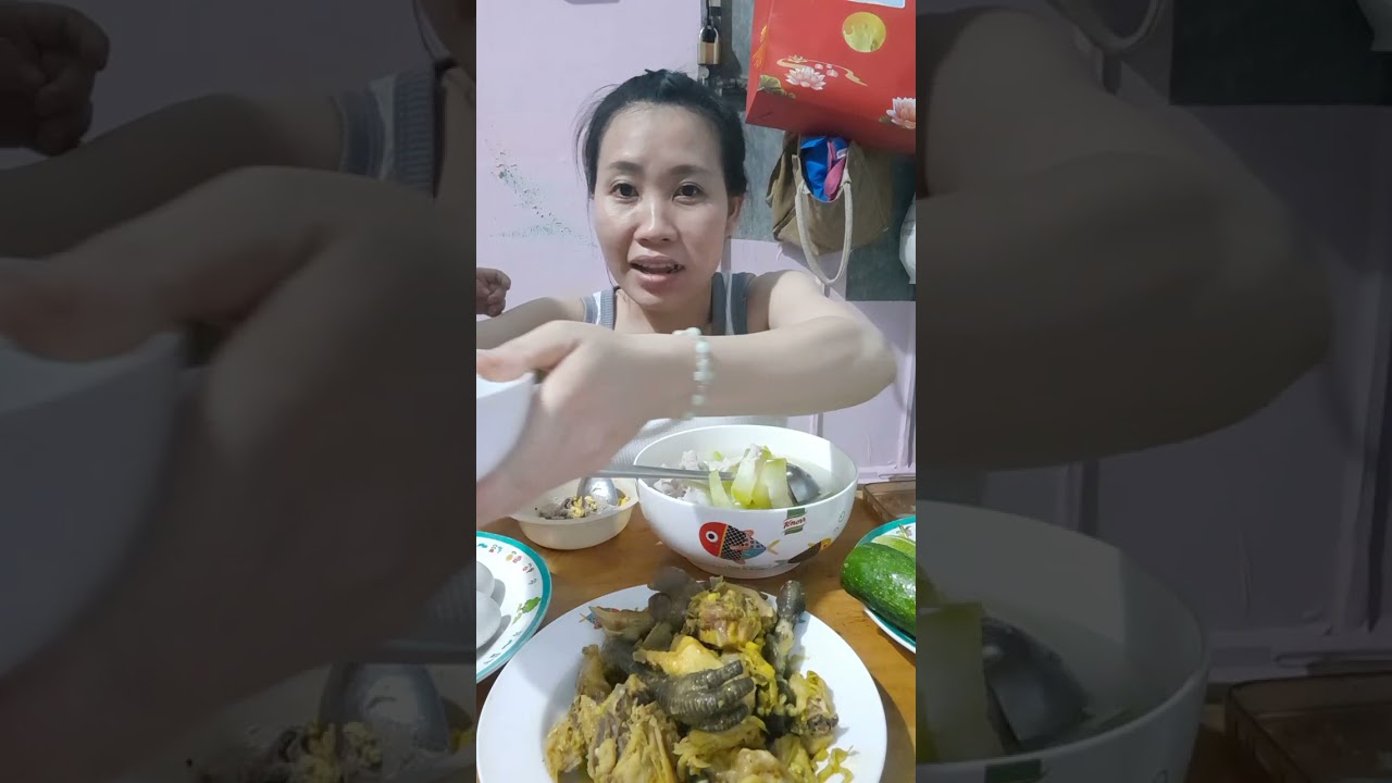  Bữa tối với Gà kho, canh bí ,hột vịt lộn.#CuongNguyen #monanmoingay