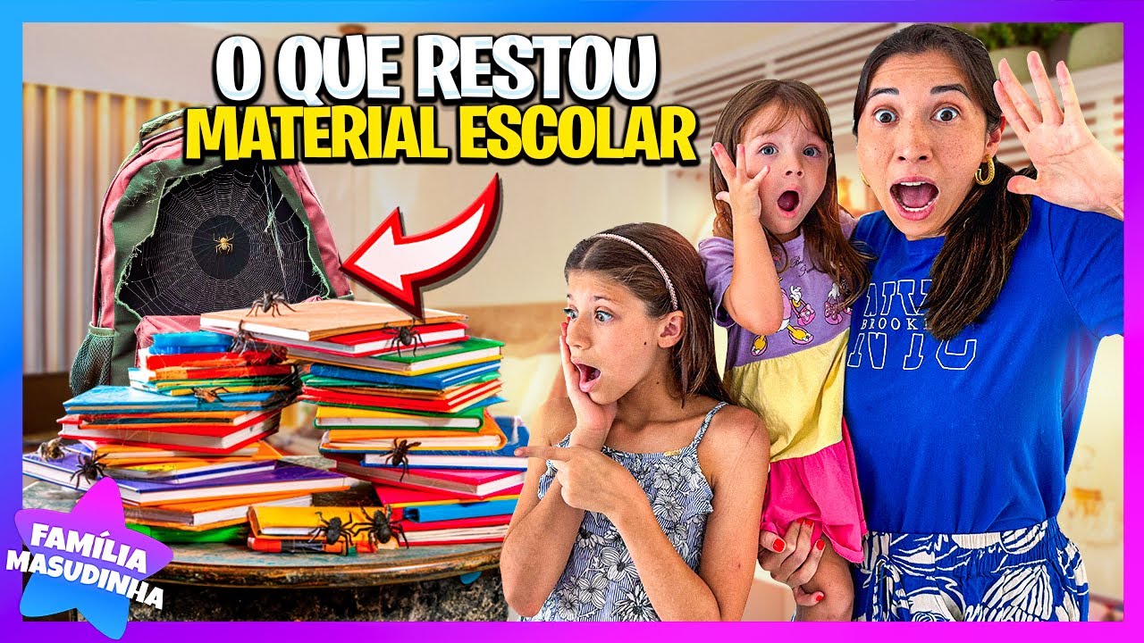 MOSTRANDO O QUE SOBROU DO MATERIAL ESCOLAR DA @Isabella Masudinha  ★ FAMÍLIA MASUDINHA ★