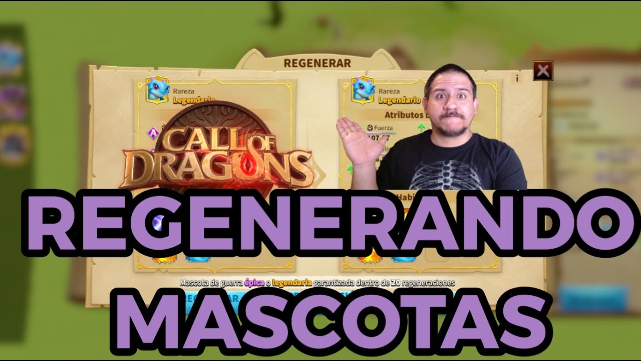 Regenerando al Hada Zafiro y Roc Nocturno, mis mascotas en Call of Dragons