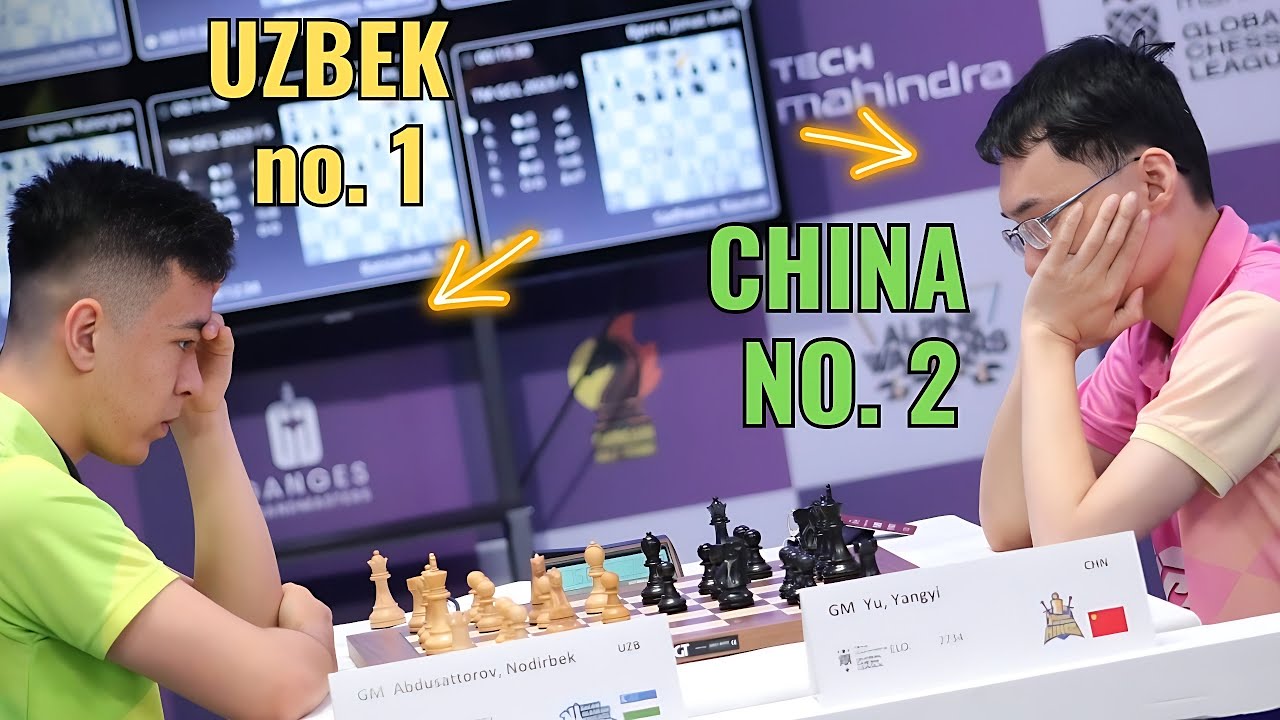 Nodirbek Abdusattorov vs Yu Yangyi | Centralised King Dominance | Global Chess League