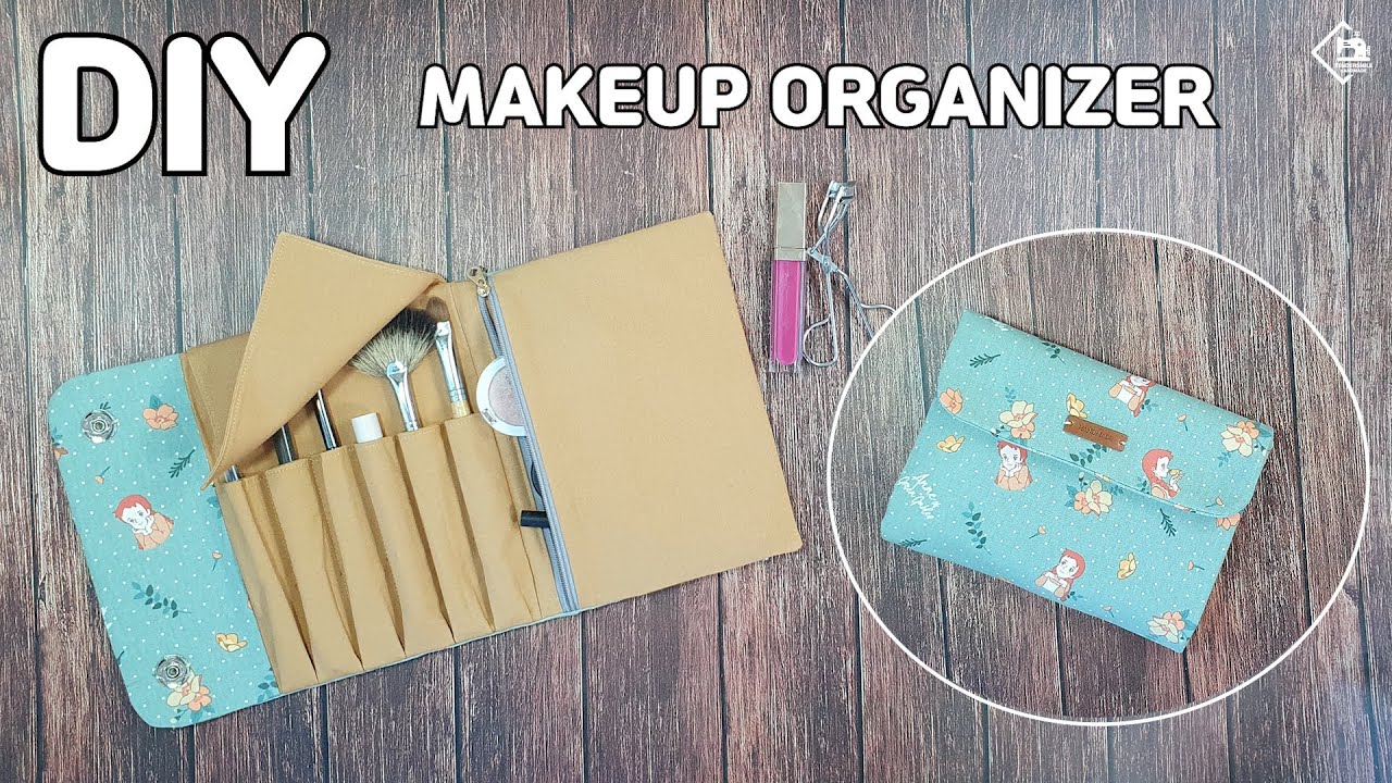 DIY MAKEUP ORGANIZER/ MAKEUP BAG & BRUSH ROLL/ sewing tutorials [Tendersmile Handmade]