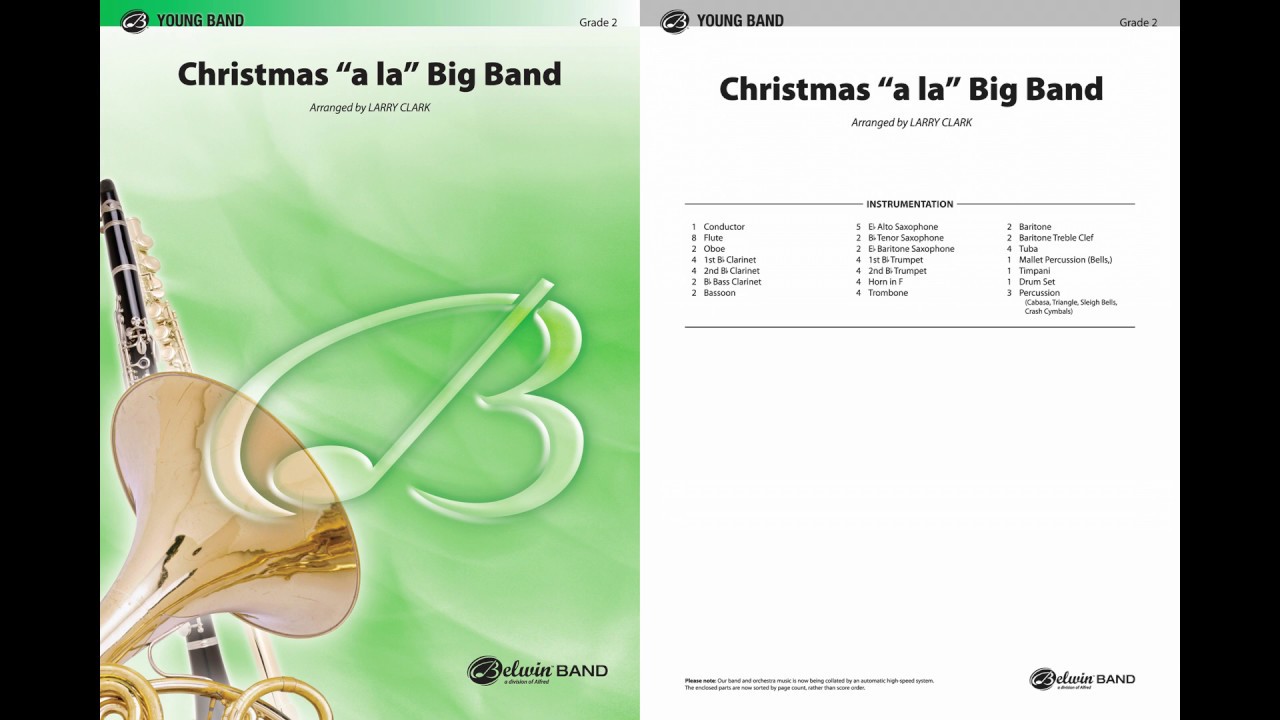 Christmas a la Big Band, arr. Larry Clark – Score & Sound