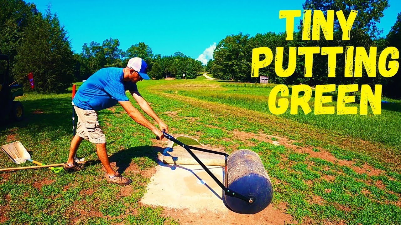 Installing a TINY Putting Green on the Backyard Golf Hole