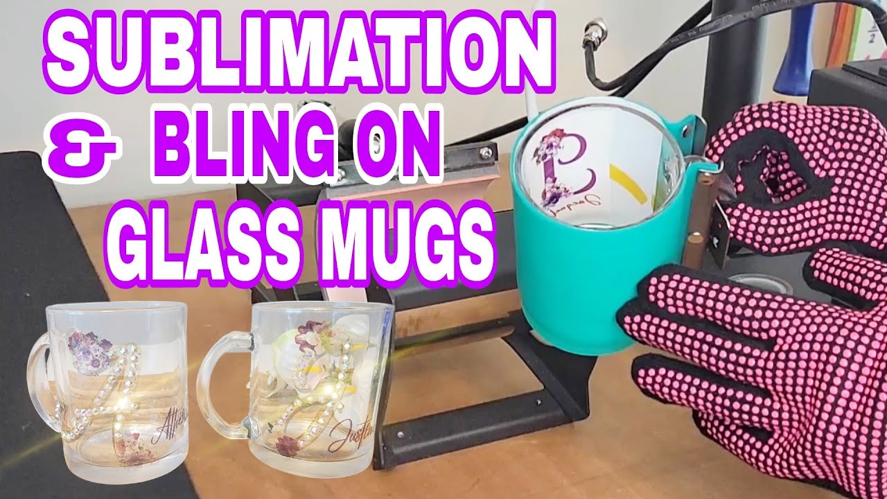 Sublimating and Blinging My New Glass Mugs (COASTAL BLANKS)