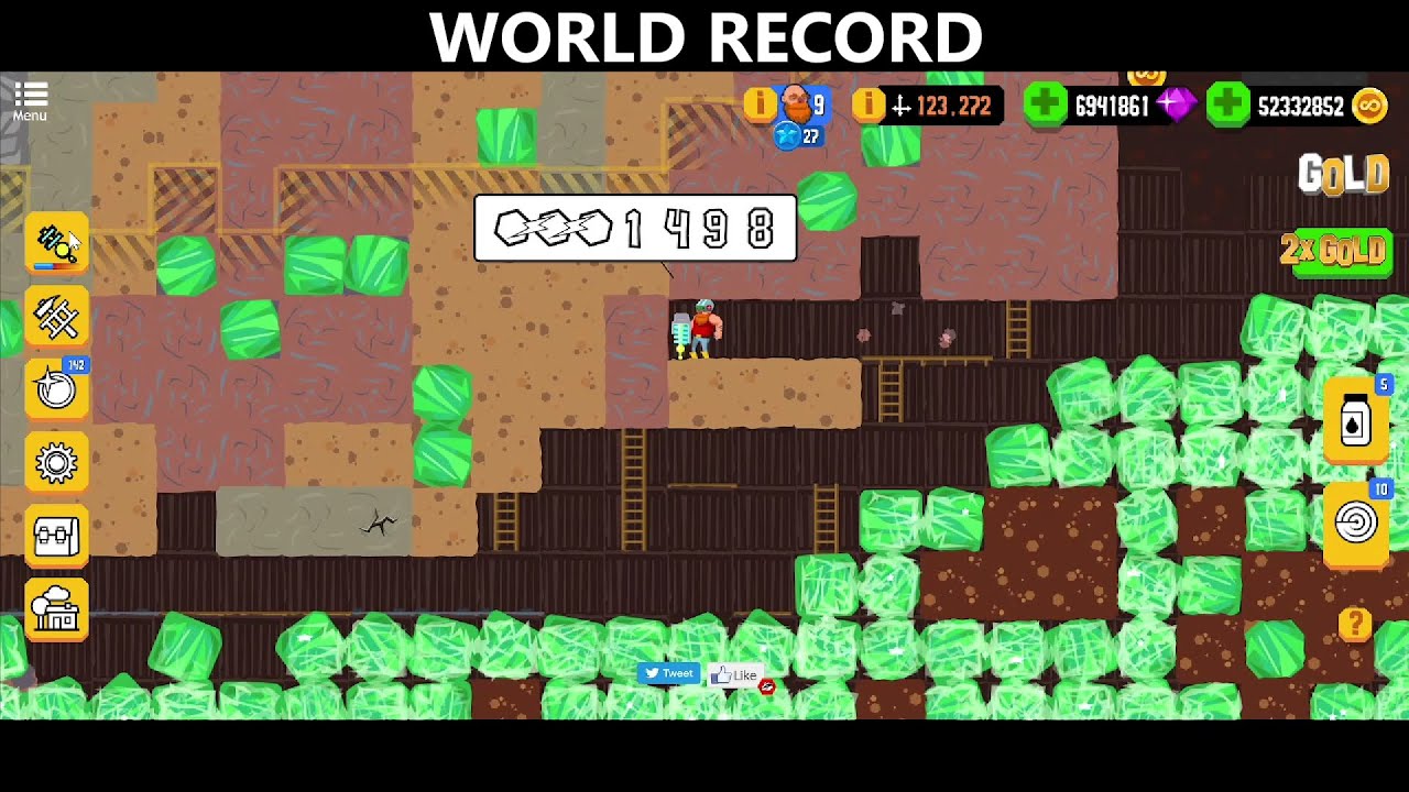 Gold digger FRVR : Biggest explosion ever, 1496 Stones (WR)