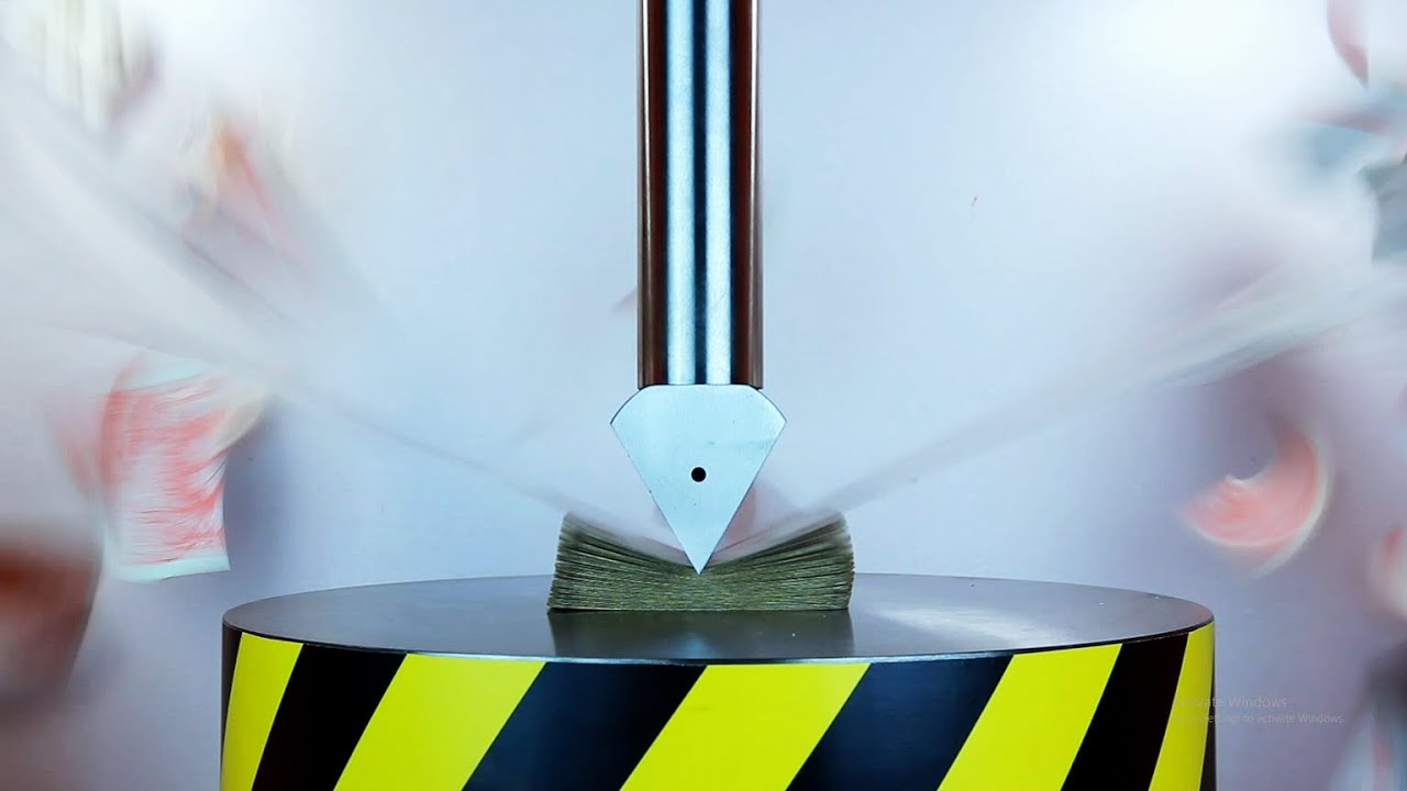 100 CARDS VS HYDRAULIC PRESS (100TON) | EXPERIMENT