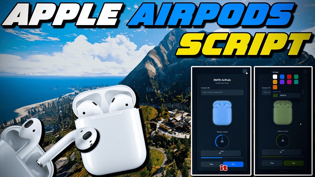 Free Apple Airpods Script | Airpods FiveM Script | QBCore/ESX | FiveM Tutorial #222