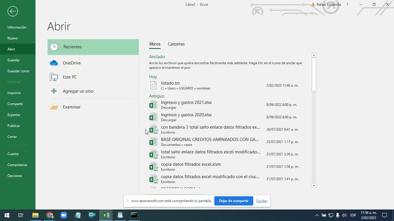 Renombrar cambiar el nombre de archivos de manera masiva