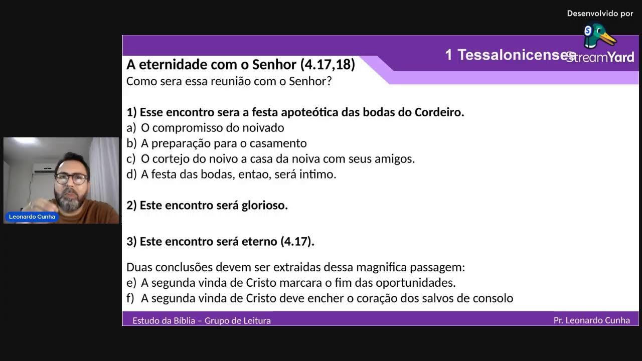 #5 ESTUDO 1 TESSALONICENSES -Os fundamentos da esperança cristã (1Ts 4.13-18)