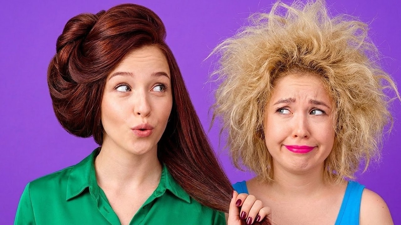 CHEVEUX COURTS CONTRE CHEVEUX LONGS || Situations bizarres et gênantes par 123 GO!