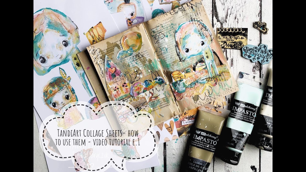Collage sheets by TandiArt, how to use them? E.1 art journal