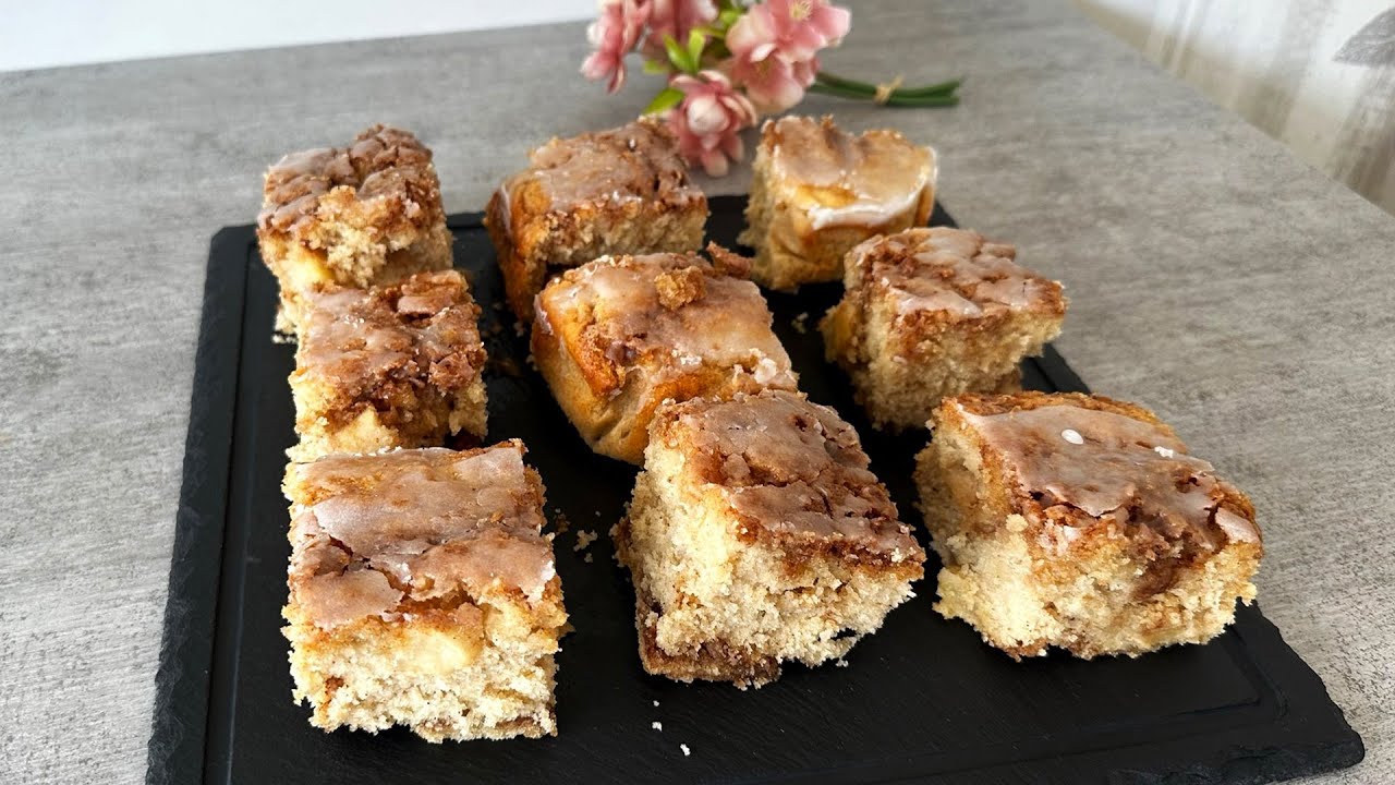 Deine GANZE Familie wird DIESEN Zimt Apfelkuchen lieben💥(Schnelles Rezept)🤯