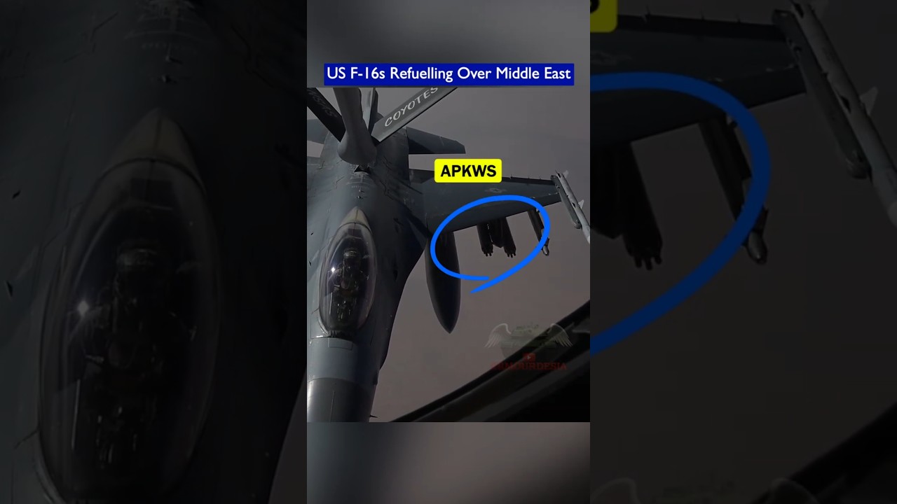 US F-16s Refuel Mid-Air Over the Middle East &ndash; Anti-Drone Payload