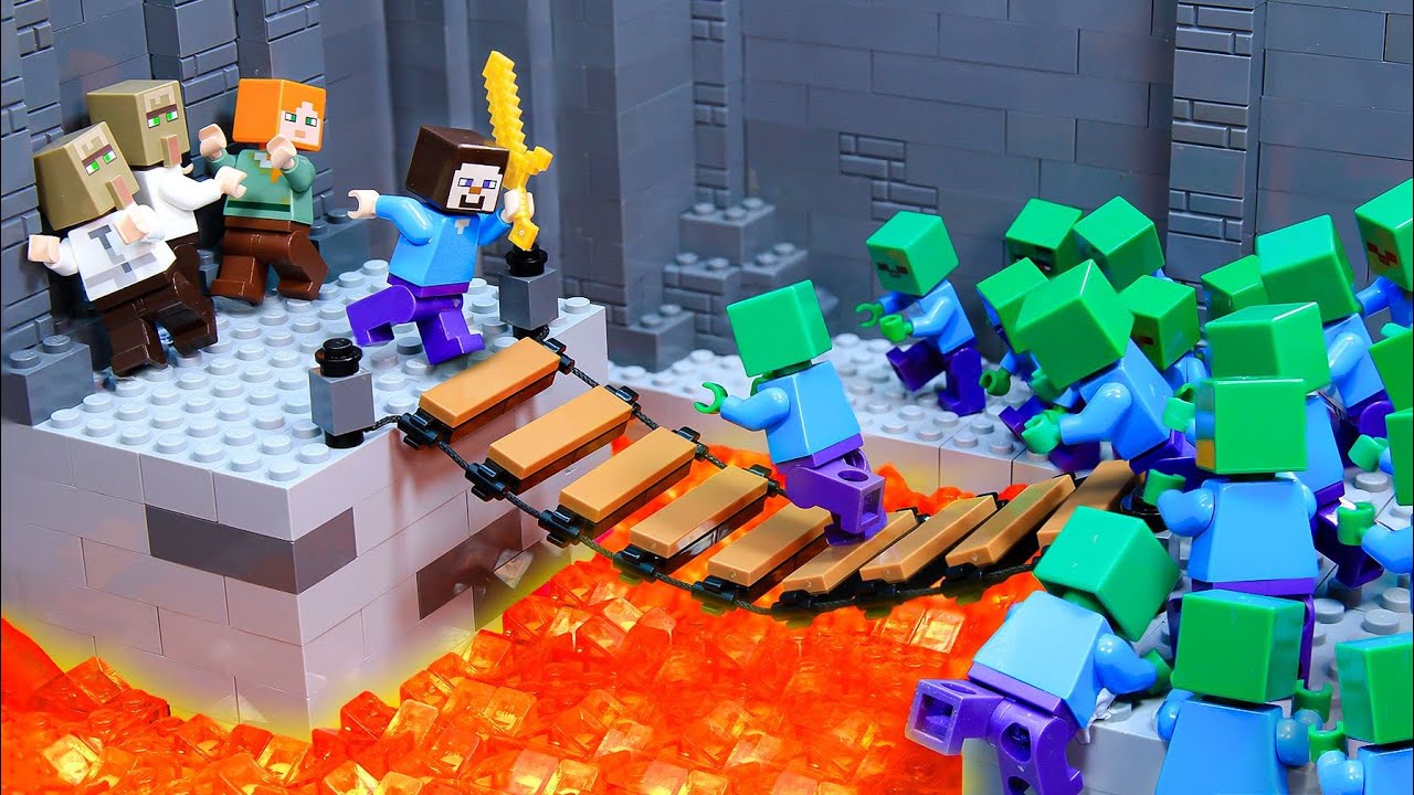 1000 Days Adventure in LEGO Minecraft -  Best of Lego Stop Motion Animation Compilation - Brickmine