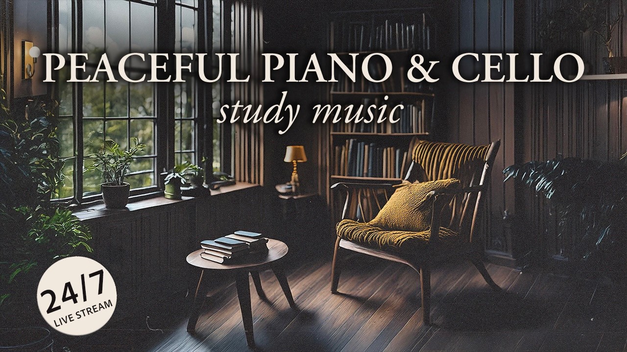 🔴 LIVE 24/7: peaceful piano music for studying | relaxing focus music from the other room