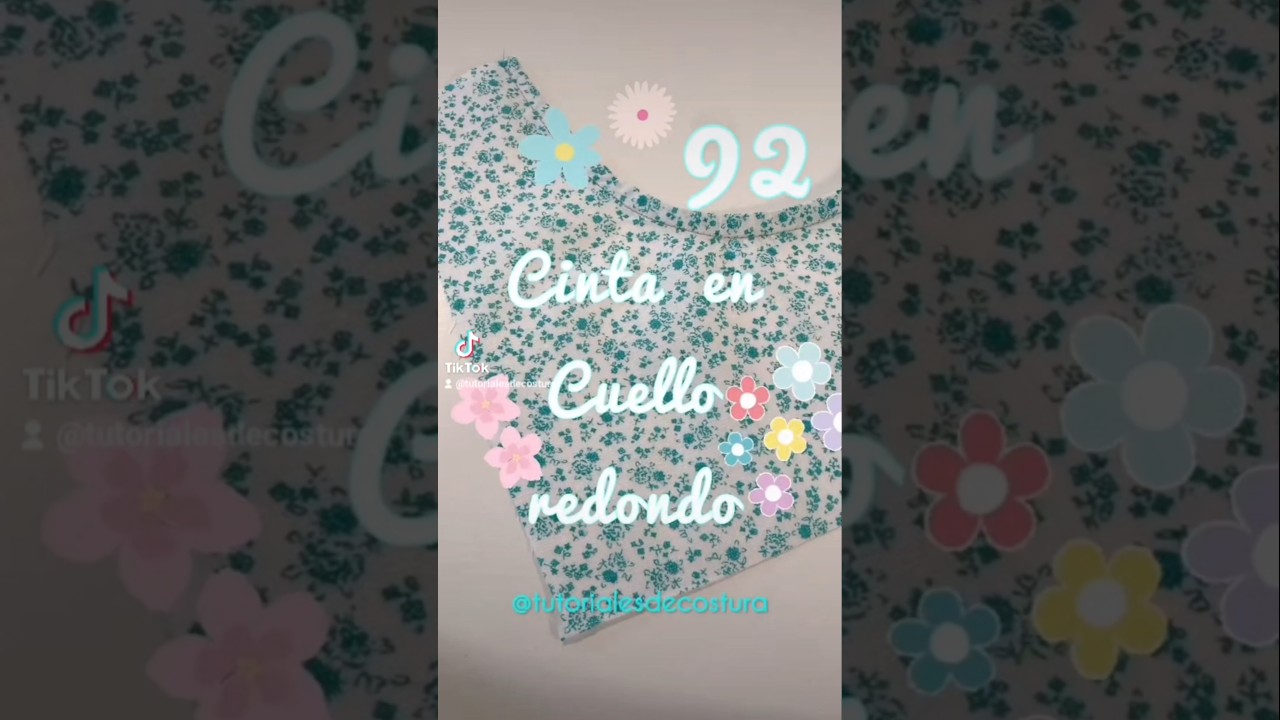 Cinta al bies en cuello redondo 
