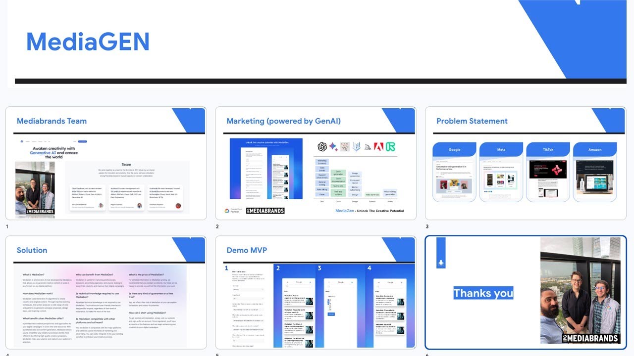MediaGen - Google GenAI Partner Contest '23