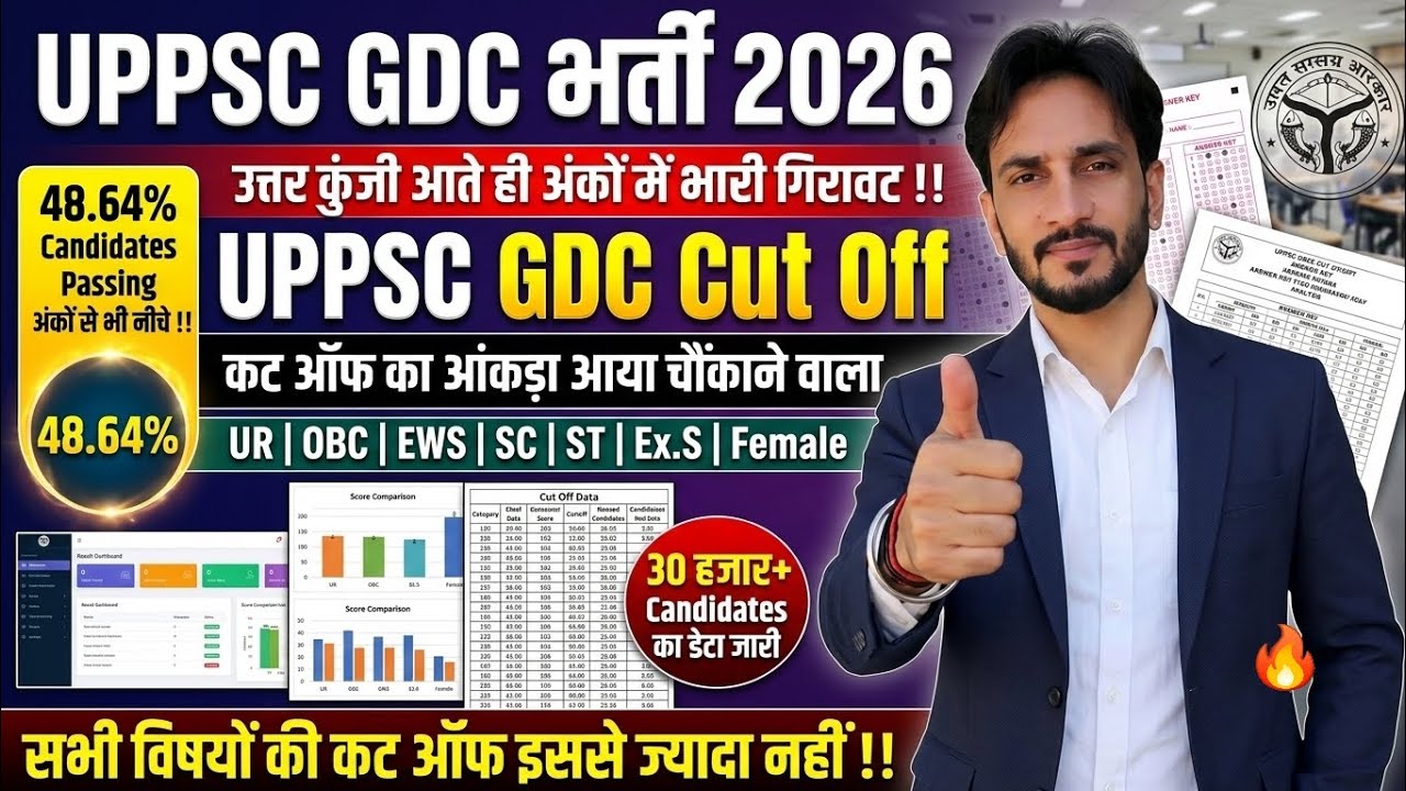 UPPSC GDC Cut-Off 2026: उत्तर कुंजी के बाद अंकों में भारी गिरावट, देखें क्या होगा सेफ स्कोर! 