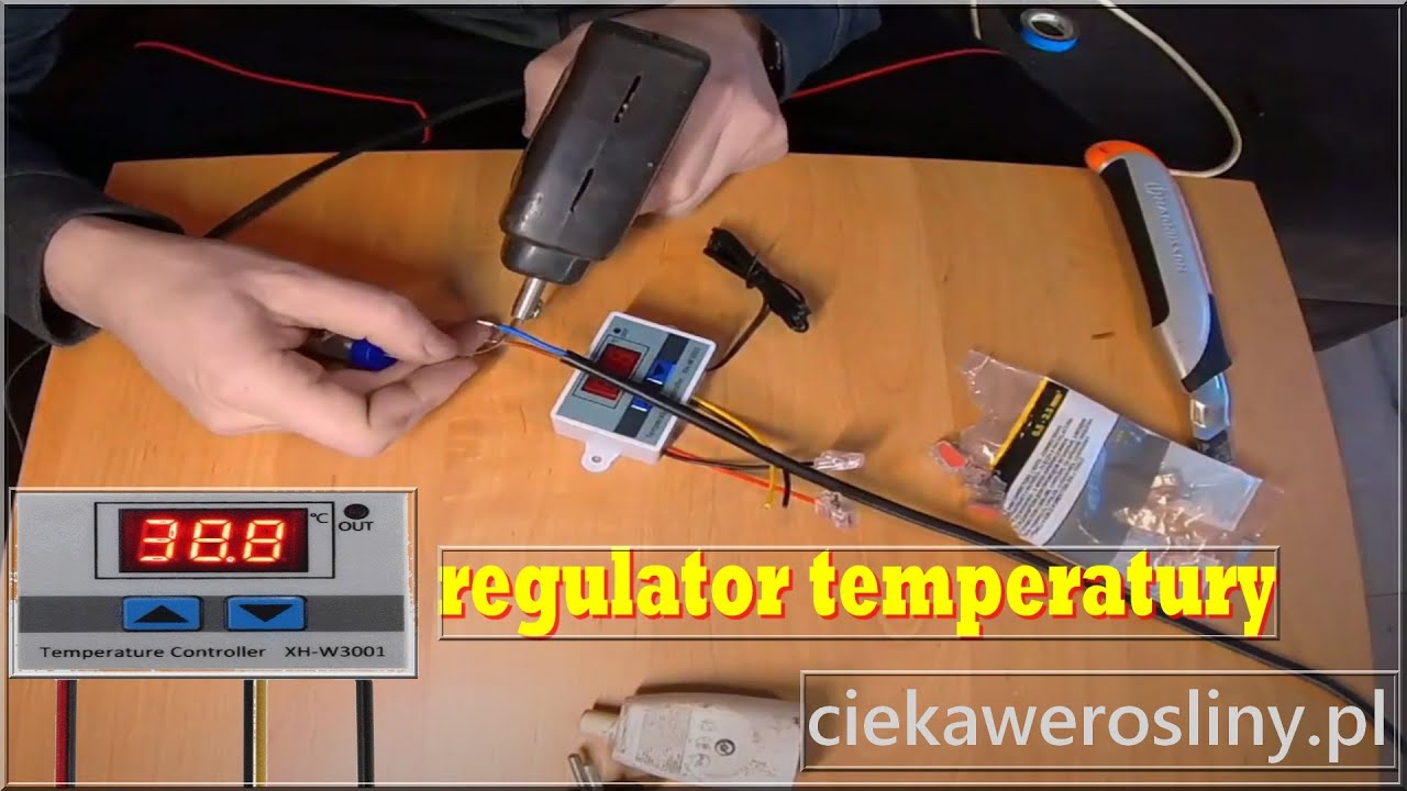 Jak podłączyć termostat elektroniczny  regulator temperatury. Programowanie  pod filmem.