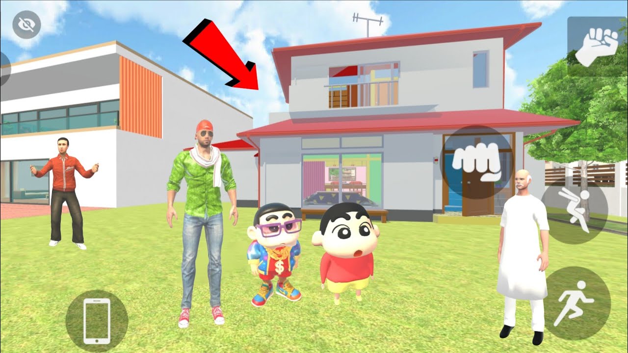 Shinchan's house was built near Franklin's house 🏡 Indian theft auto simulator 🎉