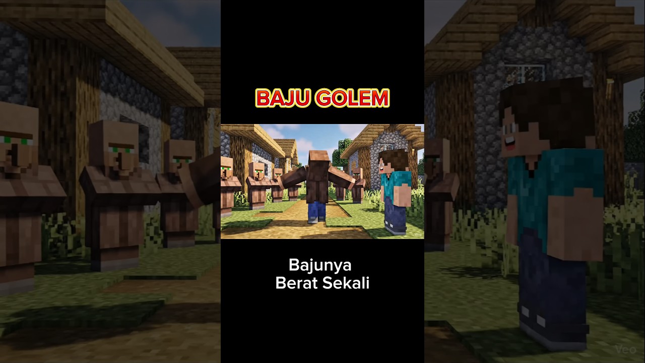 BAJU GOLEM #Shorts #Minecraft #BajuGolem #AnakMinecraft #GamingIndo #GolemMinecraft #BajuBermain