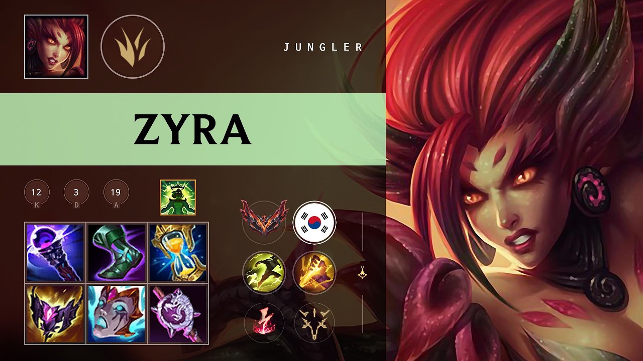 Zyra Jungle vs Kindred - KR Grandmaster Patch 26.09