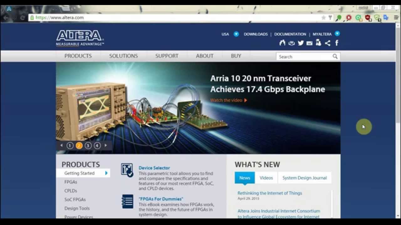 01. Выбираем версию и скачиваем Quartus II