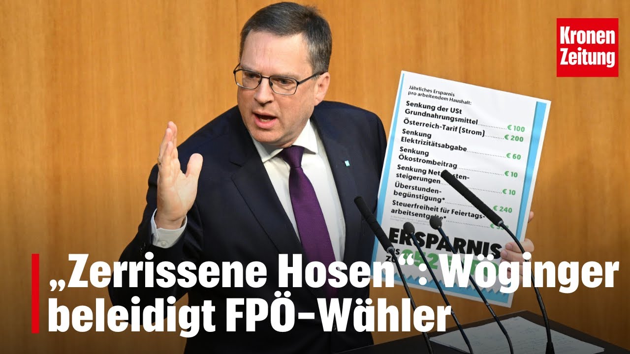 &bdquo;Zerrissene Hosen&ldquo;: W&ouml;ginger beleidigt FP&Ouml;-W&auml;hler | krone.tv NEWS