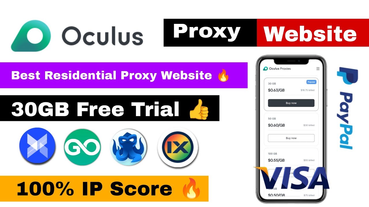 Oculus Proxy || Best Residential Proxy Website 🔥||  30GB Free Trail 👍 Run Ads Power Full Tutorial 