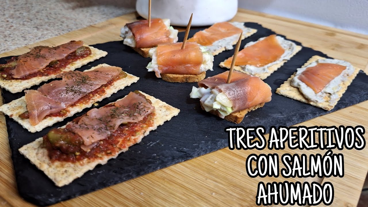 TRES APERITIVOS CON SALMÓN AHUMADO,  QUE JAMÁS HAS PROBADO, NO DEJARAS DE COMERLOS