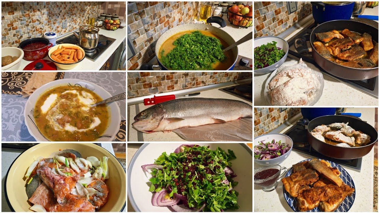 VLOG535 #lobya şorbası #balıq qızartdım #günlük vlog💜💙❤️