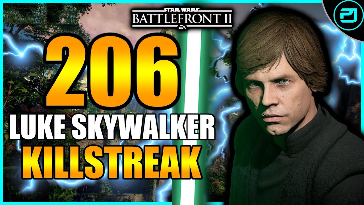 Star Wars Battlefront 2 Luke Skywalker 206 Killstreak (Yavin 4)