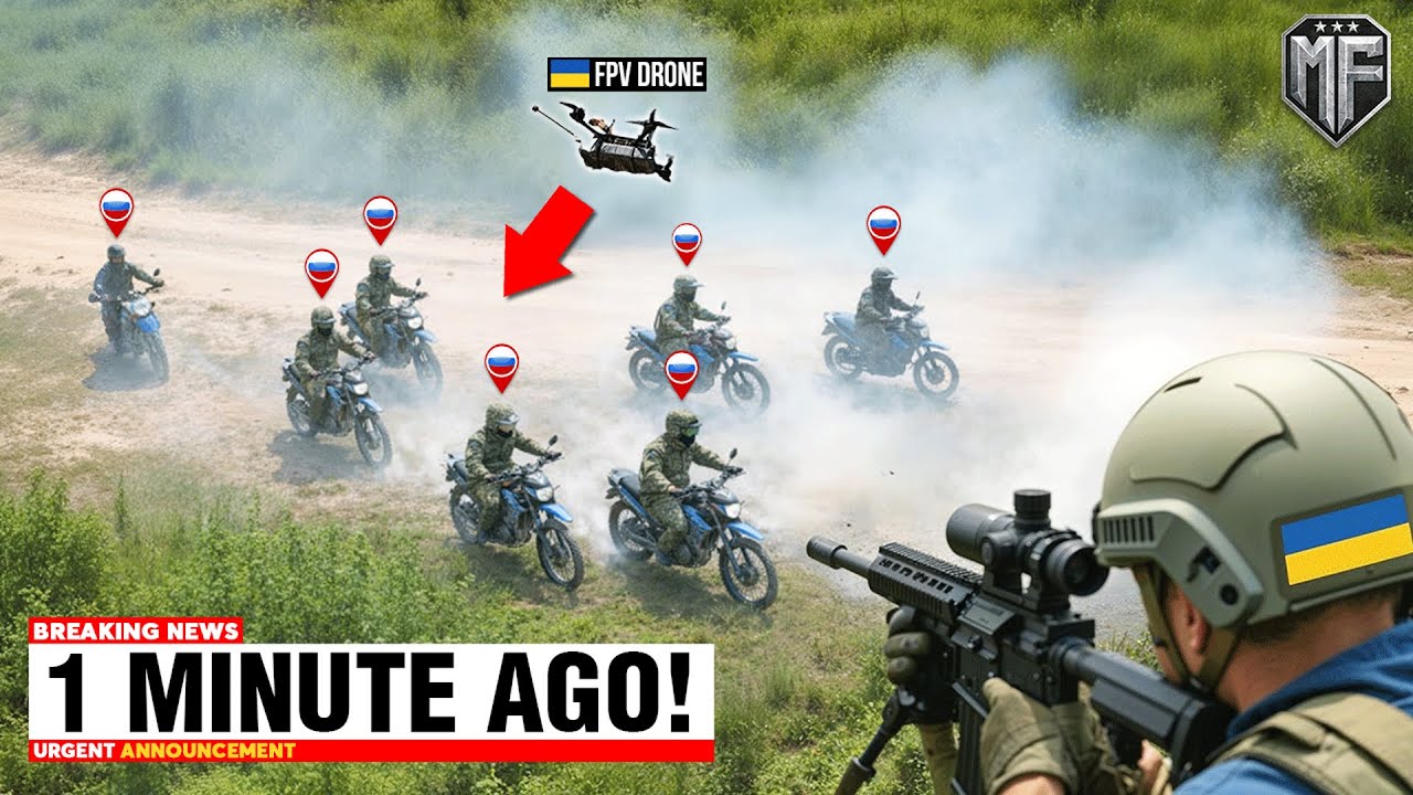 Ukrainian Azov Snipers Spotted Russian Motorcycle Convoy - Then Wiped Them Out One by One