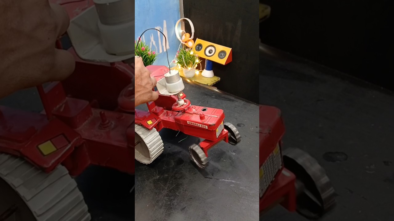 Tractor Ka Steering Banaya Electric! 😲 Desi Jugaad|| #shorts #youtubeshorts #fyp #tractor