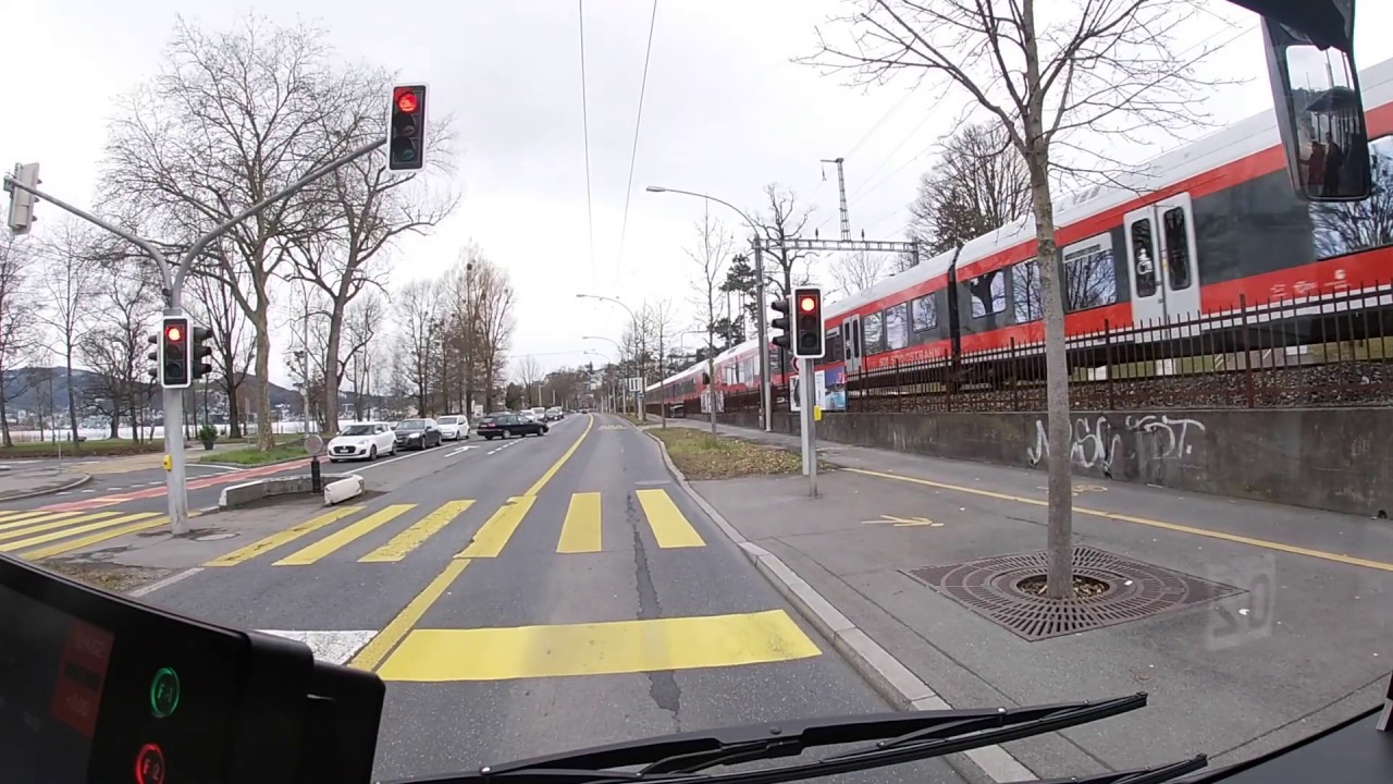 Führerstandsmitfahrt Buslinie 24 Tschädigen-Luzern