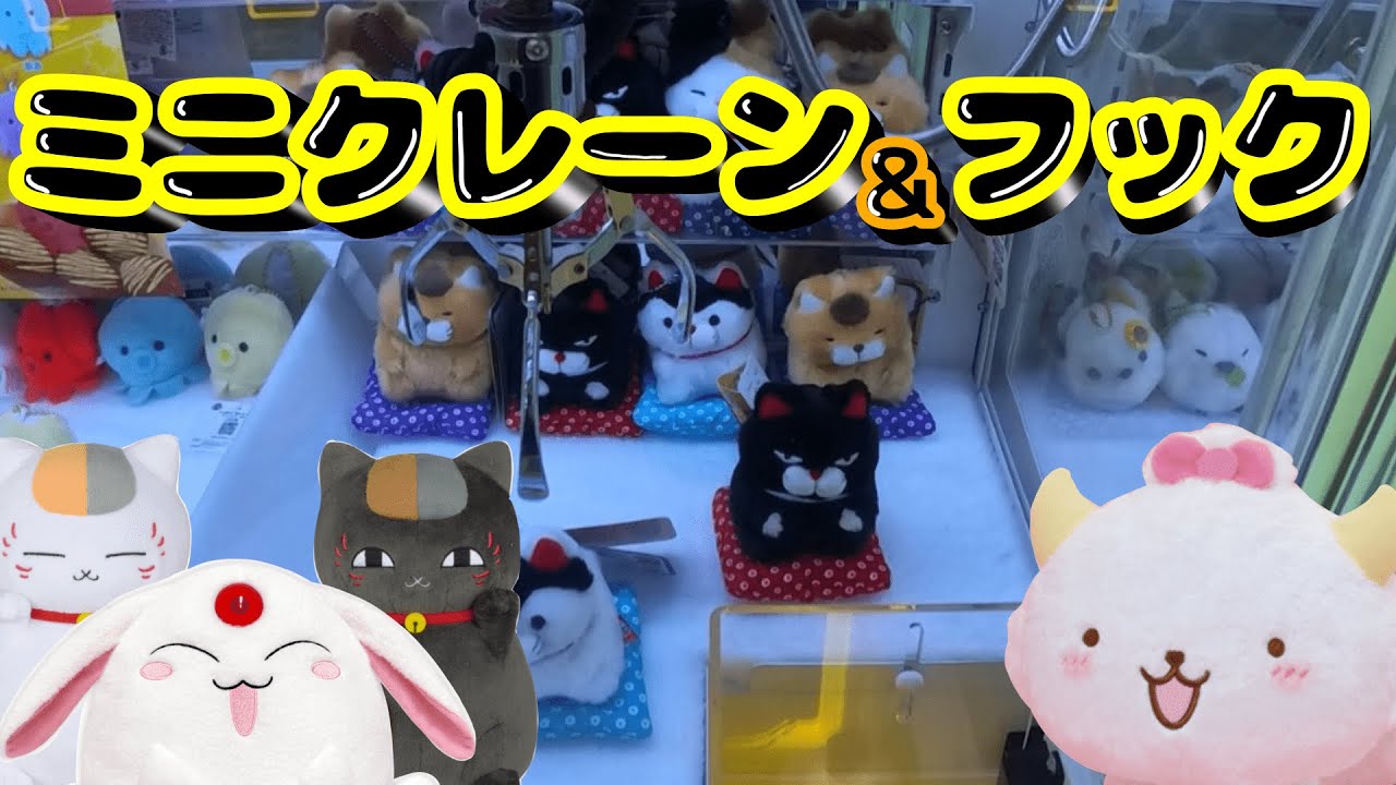 【クレーンゲーム】ミニクレーンとフック設定でぬいぐるみに挑戦！【初心者】