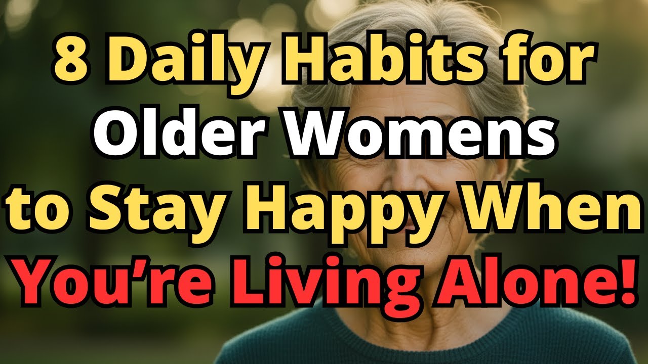 Older Women: 8 Small Daily Habits to Stay Happy When You’re Living Alone!