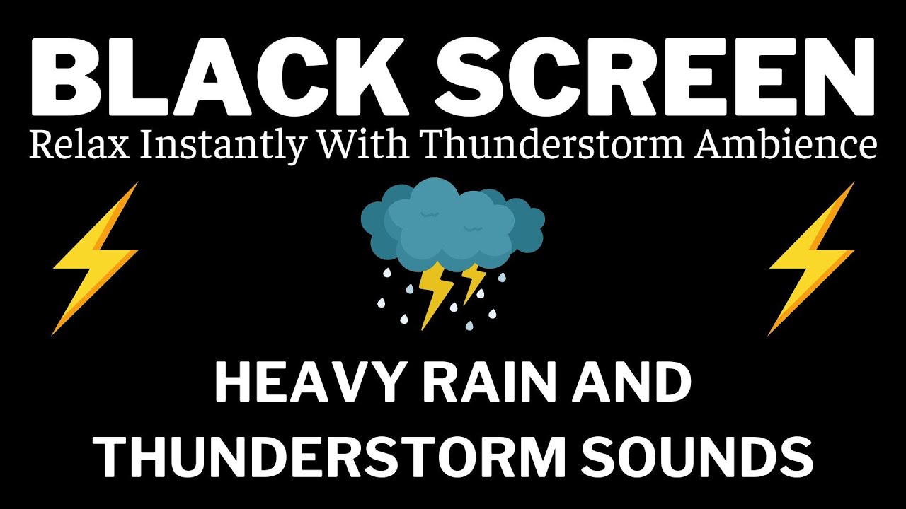 Calm Your Spirit For Better Sleep - Heavy Rain And Thunderstorm｜Relax Instantly With Thunderstorm